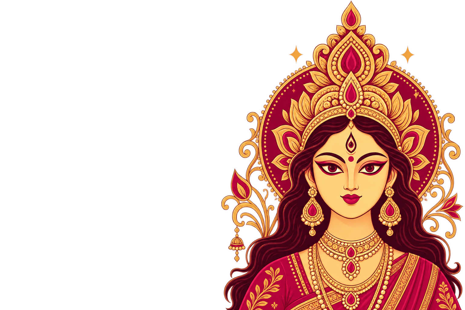 Durga Maa celebration artwork for Navratri